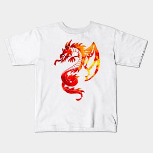 Red Fire Dragon Tattoo Kids T-Shirt